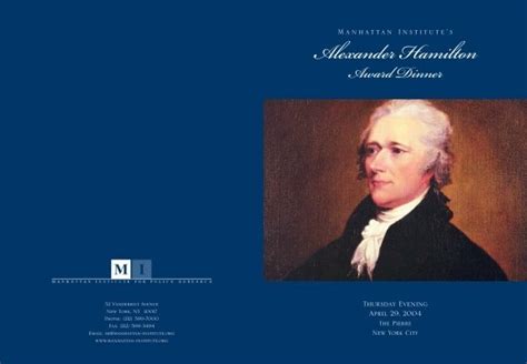 Alexander Hamilton Award Dinner Manhattan Institute