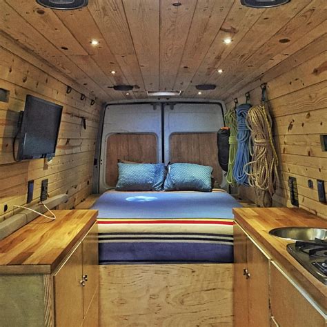 100+ Cozy Camper Van Bed Ideas (With images) | Camper van conversion diy, Campervan interior