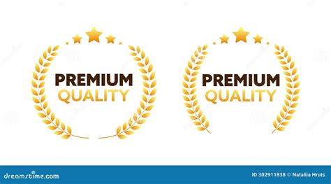 Premium Quality Golden Medal. Quality Badges. Vector Stock Illustration ...