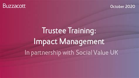 Webinar Recording Trustee Training Impact Management