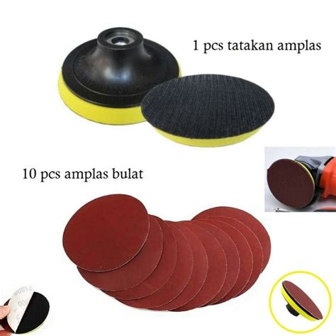 TERMURAH Tatakan Amplas Velcro Bulat 4 Inci 1 PCS Amplas Velcro 10