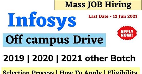 Infosys Recruitment Batch Infosys Off Campus