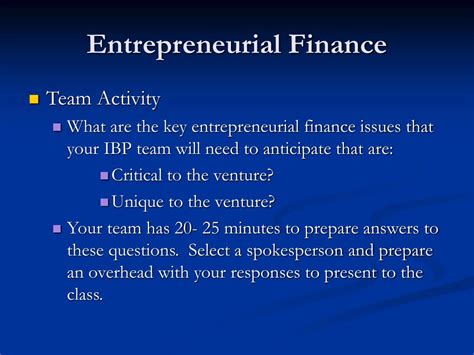 entrepreneurial finance powerpoint