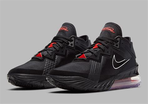 Nike LeBron 18 Low Black University Red CV7562-001 | SneakerNews.com