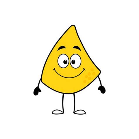 Premium Vector A Cartoon Drawing Of A Lemon With A Smiley Face