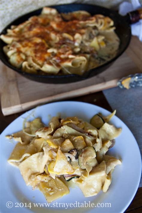 Summer Squash Pasta Recipe - Strayed from the Table