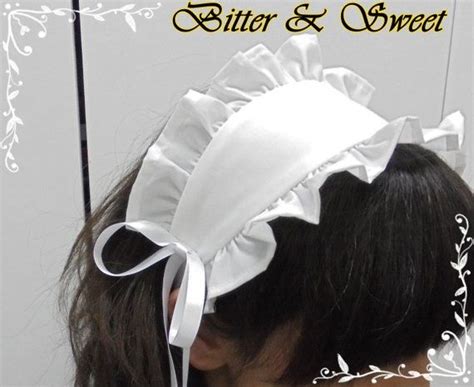 Cofia Blanca De Doncella Con Volantes Y Lazos Lolita Maid Etsy Espa A