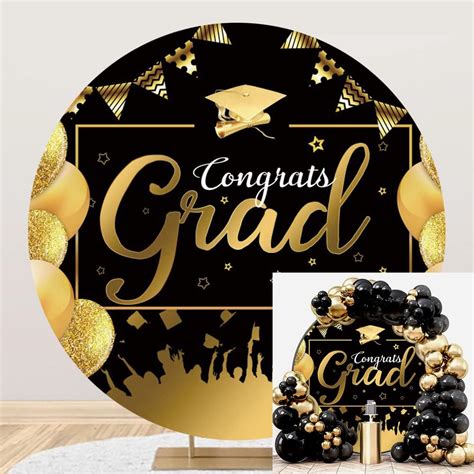 Amazon OERJU 7 5x7 5ft Graduation Round Backdrop Cover Congrats