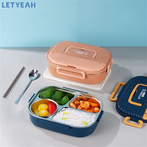 Jual Letyeah Kotak Makan Siang Bento Stainless Sekat Lunch Box