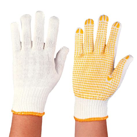 China Wholesale Safety Work Glove With Pvc Dots Labor Construction