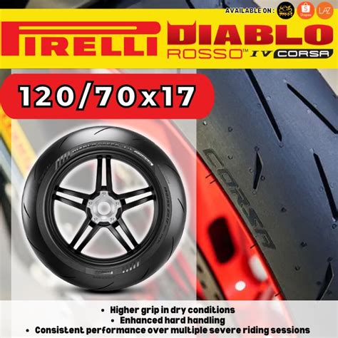 Tyre Tayar Pirelli Diablo Rosso Corsa Iv 12070x17 Tahun 2022