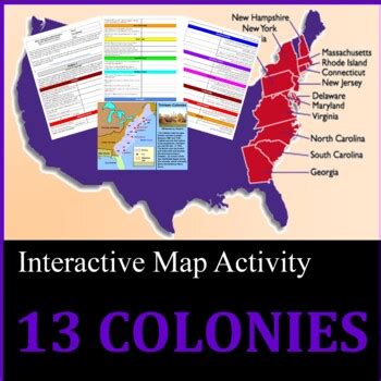 Colonies Interactive Map Activity By Ms Js History Corner Tpt