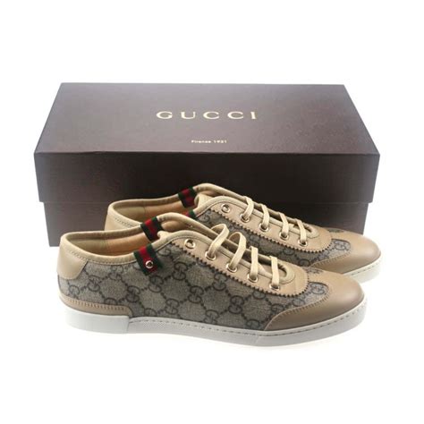 Gucci Sneakers Monogram GG Canvas Leather Brown BagBuyBuy