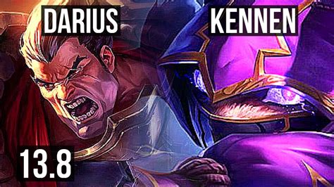 DARIUS Vs KENNEN TOP 13 1 3 Legendary Rank 7 Darius 300 Games