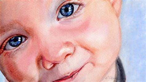 Watercolor Baby Portrait Tutorial Painting Soft Skin Subtle Colors