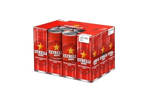 ESTRELLA DAMM Cerveza Lager 250ml Caja De 24 Latas