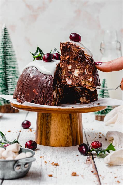 Chocolate Christmas Pudding Bomb Vegan Gf Nourishing Amy