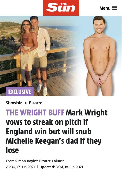 Cheeky Celebs On Twitter Will Mark Wright Streak On The Pitch If We