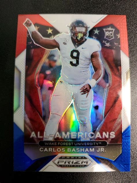 Prizm Draft Picks Carlos Basham Jr Rc All Americans Red Prizm Card