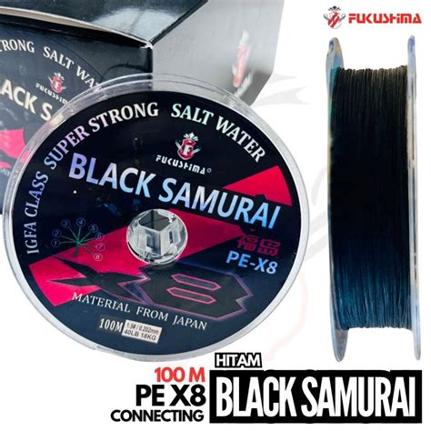 Jual Senar Benang Pancing PE X8 100 Meter Warna Hitam Fukushima Black