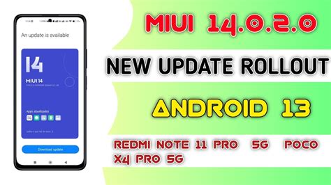 Redmi Note 11 Pro 5g Miui 14 0 2 0 Update Poco X4 Pro 5g Miui 14 0 2