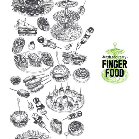 Appetizers Hand Draw Images Stock Photos D Objects Vectors