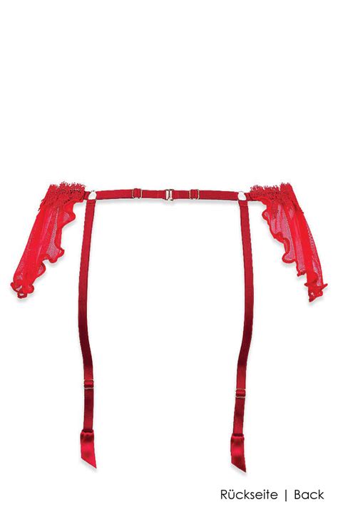 LUXXA Elixir Porte Jarretelles Flounced Garter Belt Red Lingerie