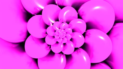 Rotating Spiral In Shape Of Flower Design Bright 3d Animation With