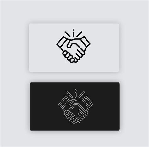 Premium Vector Business Handshake Vector Icon