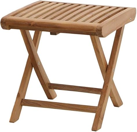 Amazon De Plo Fu Hocker Arlington Aus Teak Holz Garten Schemel