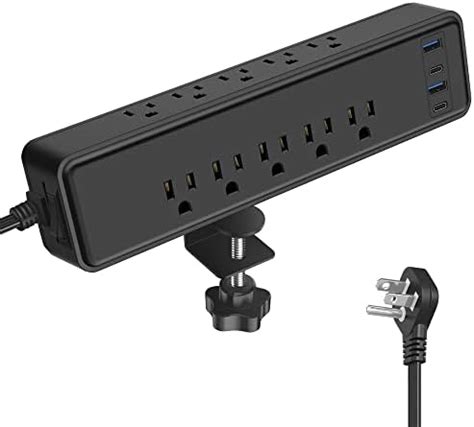 Amazon Desk Clamp Power Strip PD 20W USB C 2 Side Outlet Extender