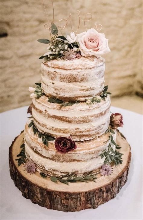 Rustic Country Naked Wedding Cakes