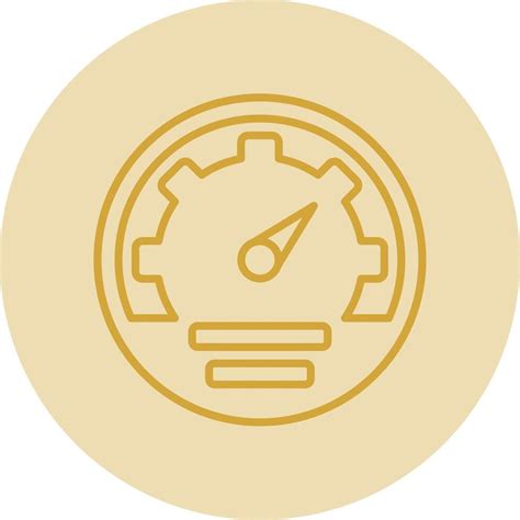 Gauge Line Yellow Circle Icon 44095507 Vector Art At Vecteezy