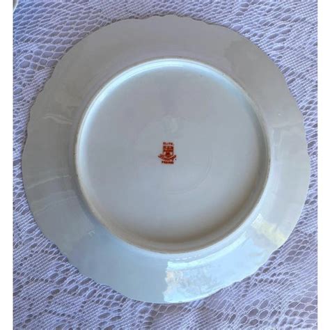 Vintage Elite Limoges France Luncheon Plate Set Of 3 Pink Roses