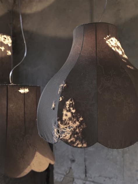 Lampada Pendente Da Soffitto Con Paralume In Tessuto Vintage Idfdesign