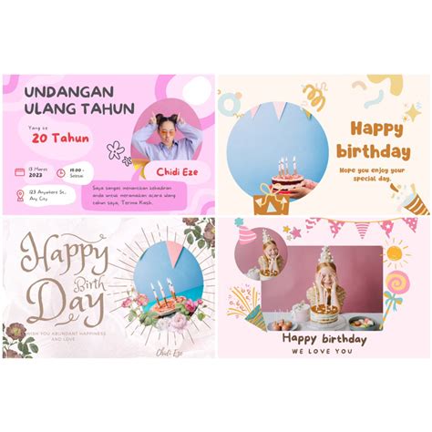 Jual Kartu Ucapan Ultah Foto Shopee Indonesia