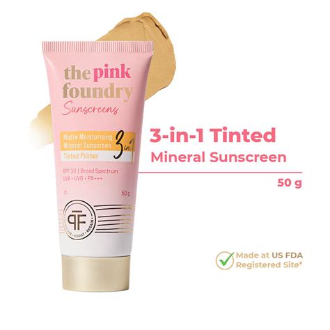Buy The Pink Foundry Tinted Matte Mineral Moisturising Sunscreen Spf