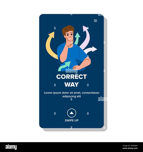 Correct Way Vector Stock Vector Image And Art Alamy