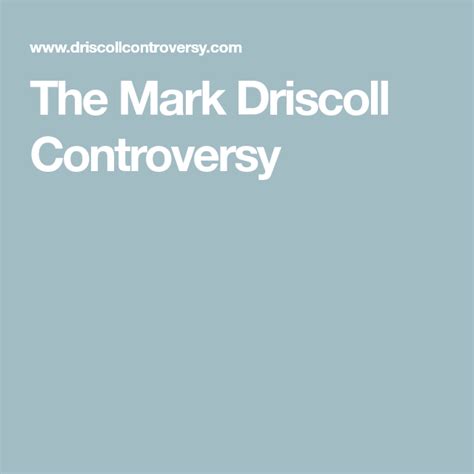 The Mark Driscoll Controversy | Mark driscoll, Reformed theology, John ...