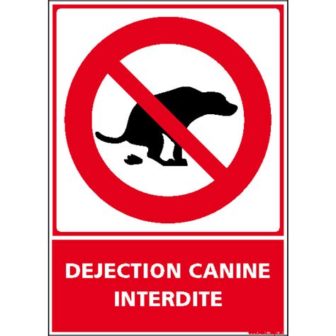 Panneau D Jection Canine Interdite