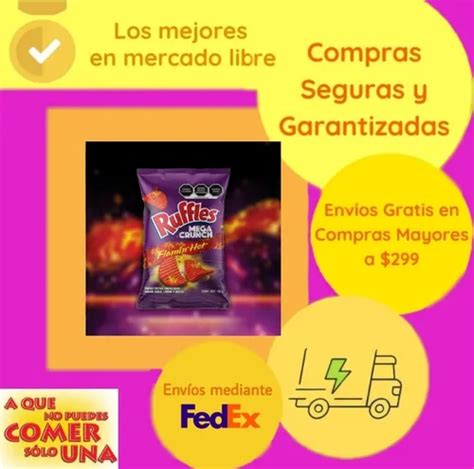 Ruffles Mega Crunch Flamín Hot Sabritas en venta en Ciudad Valles San Luis Potosí por sólo 35