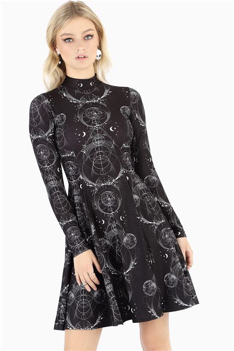 Sacred Orbits Long Sleeve Evil Longline Dress Limited