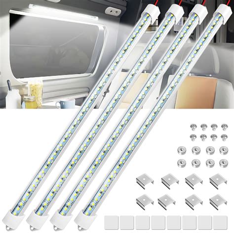 Linkstyle 12v Interior Led Light Bar 48 Leds Light Strip With Switch 6500k Led Lighting For