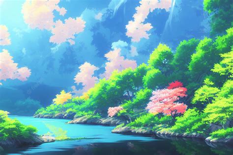 Download Enjoy The Beauty Of The Anime-inspired Landscape Wallpaper ...