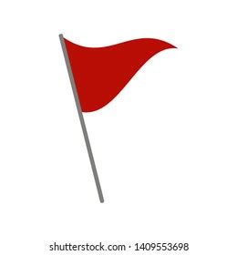 Red Flag Vector Illustration Flat Design Stock Vector Royalty Free