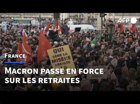 France Macron Choisit De Passer En Force Sur Les Retraites Afp Youtube