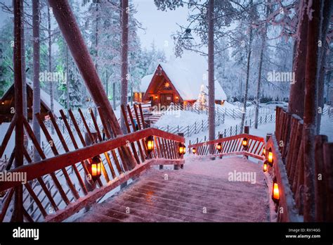 Santa claus village lapland finland Stock Photo - Alamy