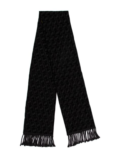 Fendi Wool Scarf Black Scarves And Shawls Accessories Fen234547