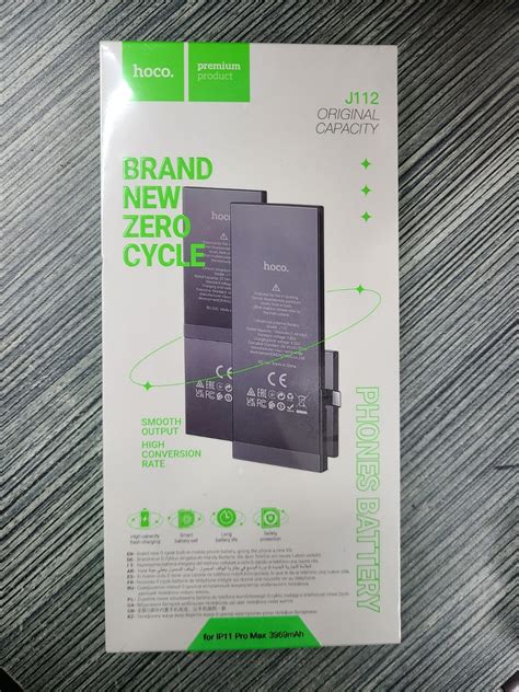 Hoco J112-ip11pmax Smart Li-Polymer 3969mAh Battery for iPhone 11 Pro ...