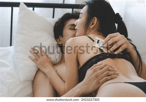 Safe Sex Concept Woman Wearing Black Stock Photo 2423227305 Shutterstock